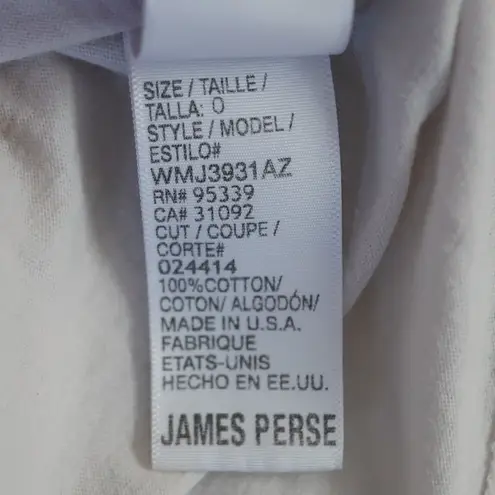 James Perse Standard V Neck Surf Graphic T-Shirt Size XS Long Sleeve Cotton Tee - Image 9