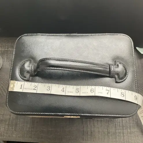 Victoria's Secret Victoria’s Secret Hard Cover Travel Zipper Case Black Lips Pins  Heart