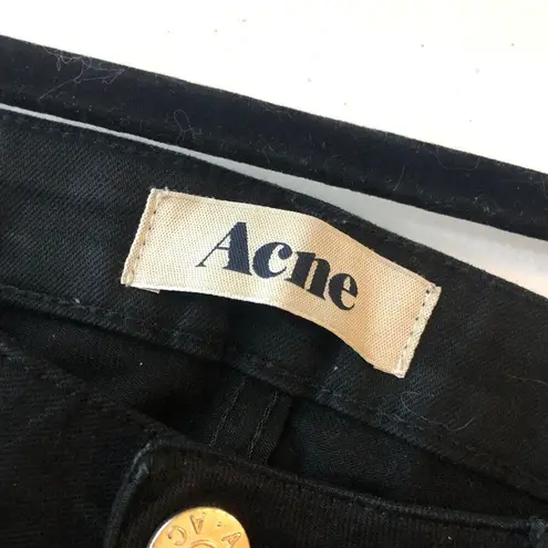 Acne Studios Acne Womens Skinny Jeans Low Rise Kex Wet Black 27x34