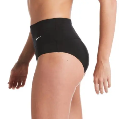 Nike  Essentials High Waist Swim Bottoms Performance Womens Size XL Black Pocket