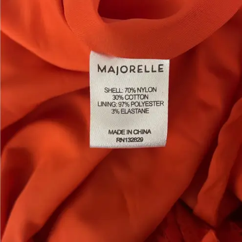 Majorelle Oracle gown dress red Lace Ruffle asymmetrical hem sz s