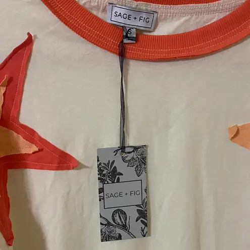 Sage & Fig Colorful Star Long Sleeve Tee. Star collection. 100% cotton. Orange