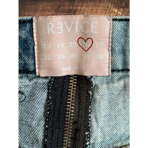 Revice Denim Revice Women’s Size 26 Yin Yang Crops Tokyo Wash Two Tone Zip Around Denim Jeans