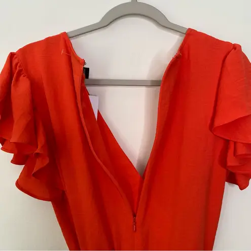 MSK Jumpsuit Orange Crop Wide Leg M Size M