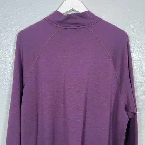 Smartwool Women Plus Size 4X Purple Classic Thermal Merino Base Layer 1/4 Zip