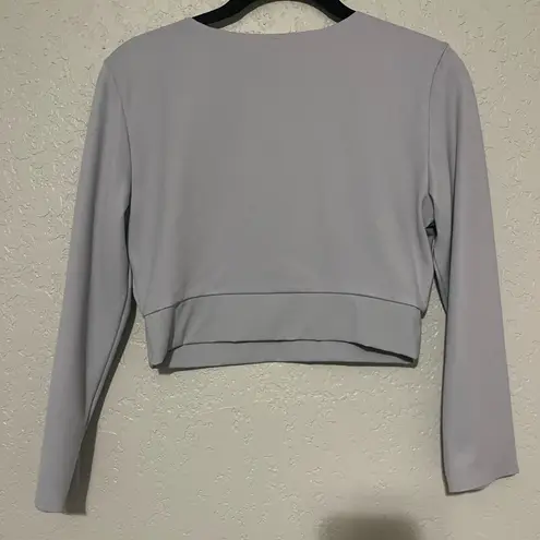 Victoria's Secret Lavender VS Victoria Sport Long Sleeve Crop Top