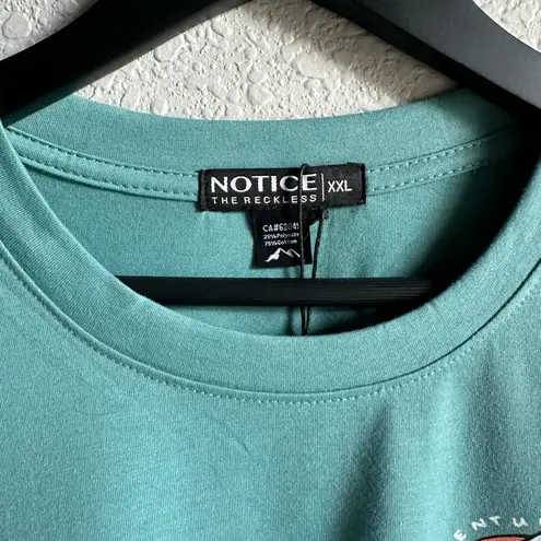 🩵🆕Notice the Reckless Teal Green Long Sleeve Relaxed Tee T