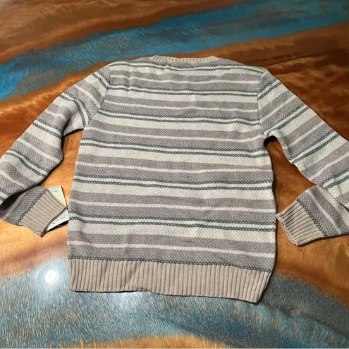 Vintage Jersild Viking Knits Wool blend striped crewneck sweater Made in USA Gray Size M