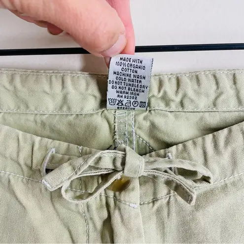 prAna  Organic Cotton Embroidered Crop Pants Light Green size XS