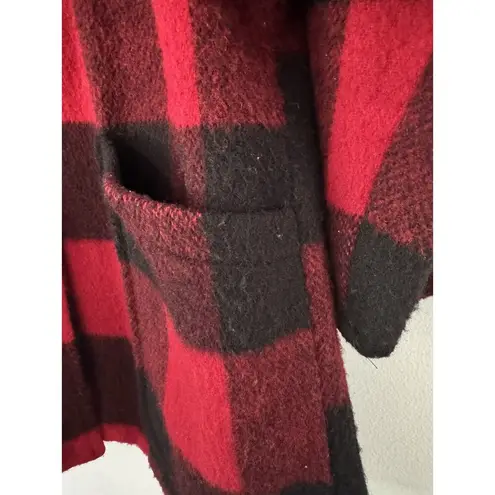 Woolrich Vintage Wool Winter Coat Button Front Buffalo Plaid Women’s Medium USA