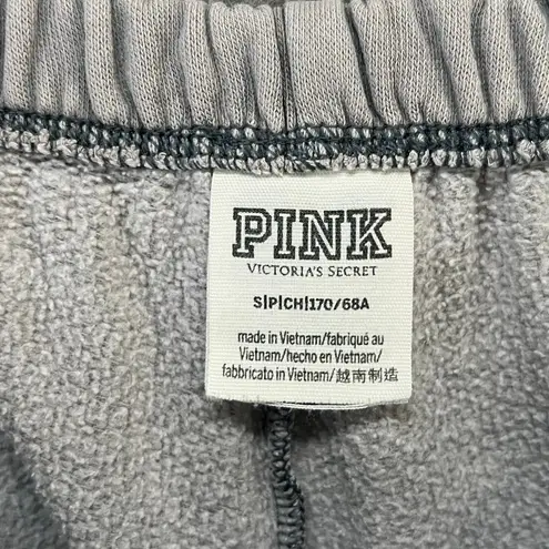 Victorias Secret Pink Jogger Sweatpants S Gray Logo Lounge Sporty Casual Y2K
