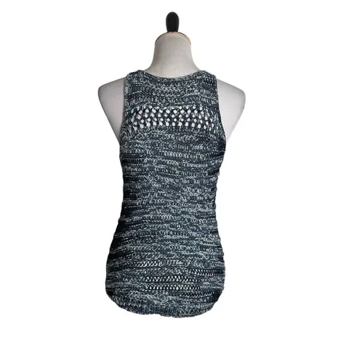 Ramy Brook Crochet Knit Sleeveless Top Women Size XS Blue Layering Coastal BOHO