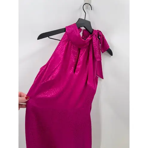 Glamour Fuchsia Pink Animal Print Barbiecore Sleeveless Dress Size 6