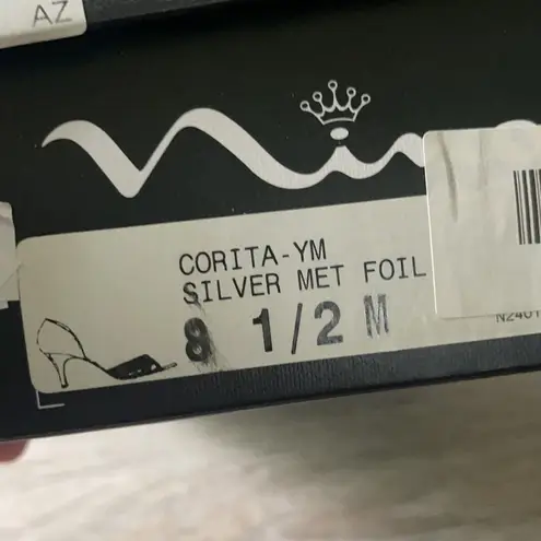 Nina NY Corita Silver Metallic Heels Size 8.5 Medium