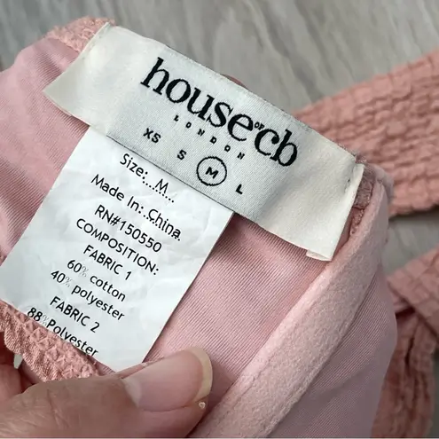 House Of CB  Bikini Top badeau strapless textured womens Pink (medium) swim beach