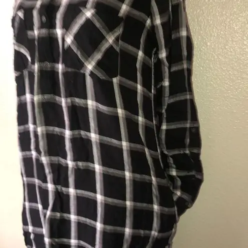 SO  medium plaid‎ shirt dress