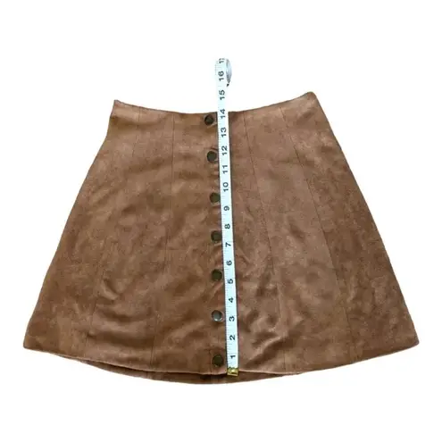 Altar'd State Altar’d State | Button Front Suede Mini Skirt | Size XS - Image 3