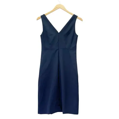 Club Monaco NWT Button Back Vent Dress Size 2 Dark Blue Tailored Modern Dress