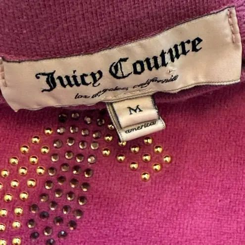 Juicy Couture  women's medium pink velour sweatshirt