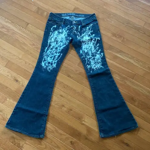 Vintage Bullhead flare leg low rise jeans Blue Size 27