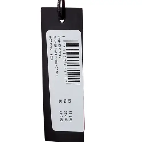 SoulCycle SOUL Cropped Zip Up Hoodie Bright Pink Athletic Casual Womens Size S