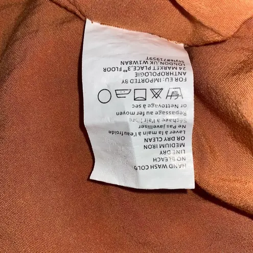 Anthropologie Tiny Kerri Lace Embroidered Blouse in Orange