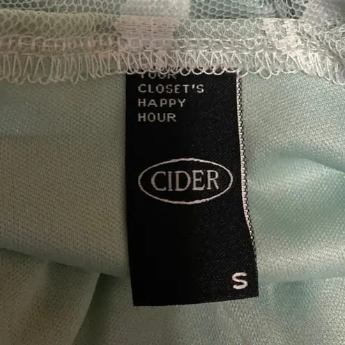 Cider Green Floral Lace Sleeveless Cami Camisole Mini Bodycon Tank Dress Size S