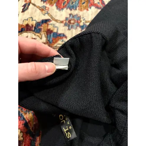 St. John Basics Black Santana Knit Pencil Skirt Classic Pull-On Women’s