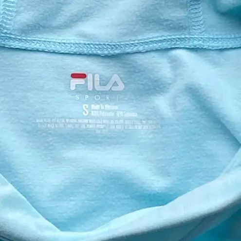 FILA  Sport Light Blue Long Sleeve Hoodie Activewear Pullover Top ~ Women's SMALL