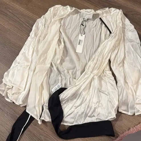 NWT Fleur Du Mal washable angel sleeve wrap pajama top Size XS