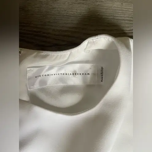 Victoria Beckham white Ruffled Sheath Mini Dress