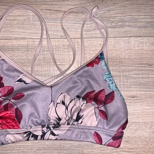 Old Navy  Active Go Dry floral strap back athletic sports bra