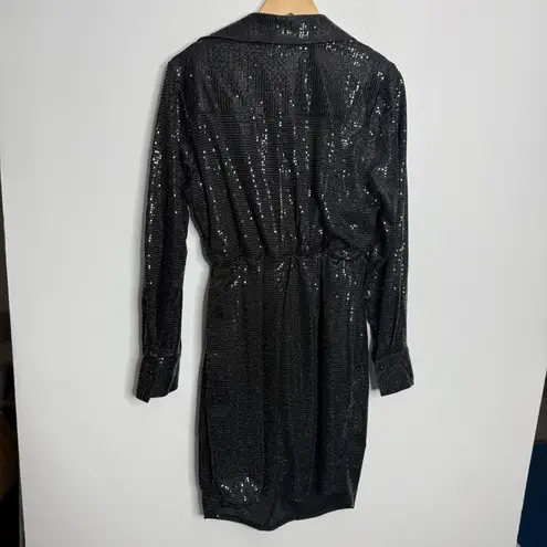 City Chic NWT Sequin Glow Dress In Black Size XXS/12