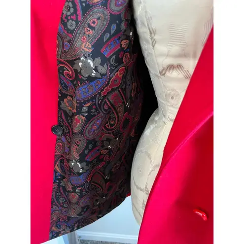 International Scene Vintage Pure Wool Cherry Red Coat Size 7/8