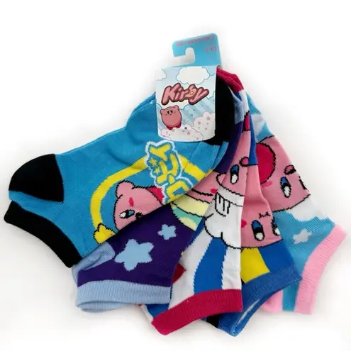 Nintendo Kirby Video Game Ankle Socks Mens Womens Gift Colorful Cute Blue Pink