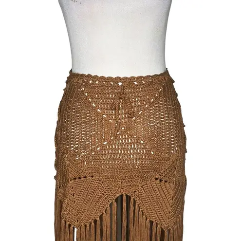 Love Sense Crochet Skirt or‎ Top Swimsuit Beach Cover Up Festival Women Size M Brown Size M