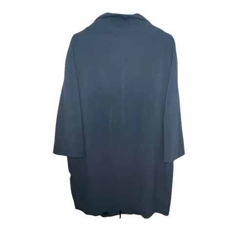 Nikki Jones Montreal Blue Loose Fit Long Coat Full Zip Jacket Women's Size XL