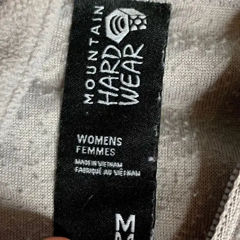 Mountain Hardwear Microchill Zip T Fleece Pullover gray women’s size medium