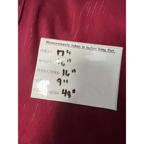 Ever Pretty Metallic Fabric V-Neck A-Line Wedding Guest Dress Ruffled Hem Large - Image 9