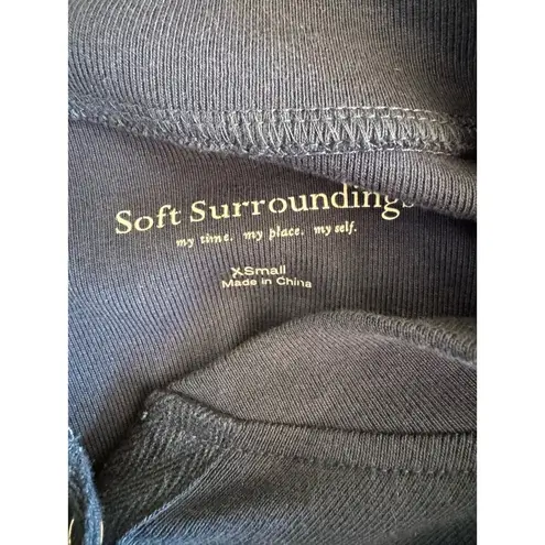 Soft Surroundings Blue Snap Button Cotton Long Knee Length Cardigan Sweater XS