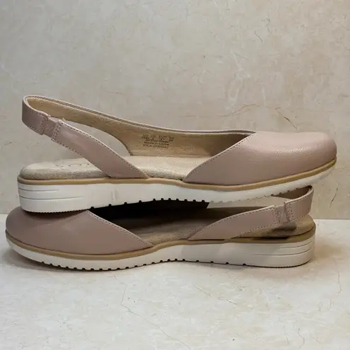 Soul Naturalizer Women's Pink Leather Slingback Flat Shoes Size 10M Neutral