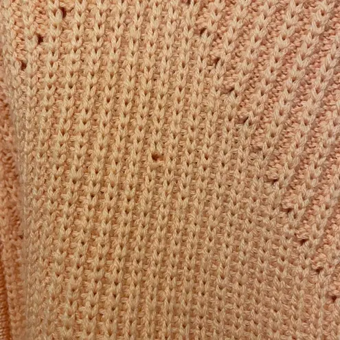 St. John Peach Zip front swing cardigan sweater