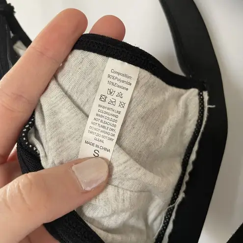 Delicate black bralette front closure sheer cup women's size small comfortable