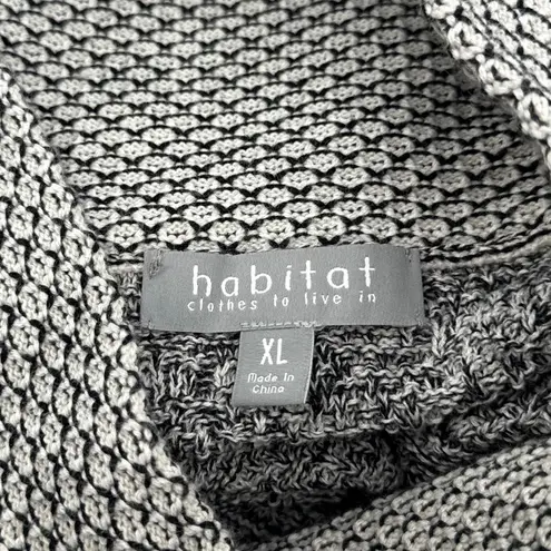 Habitat NEW NWT Natural XL Block Tunic Sweater Cowl Neck Textured Knit Cotton