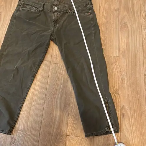 7 For All Mankind  jeans women's olive green/gray jeans size 30