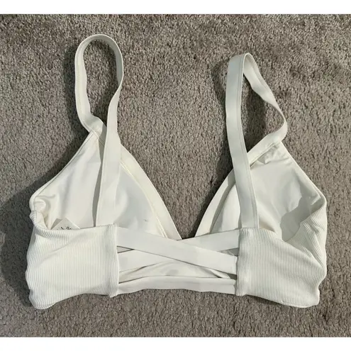NWOT L*Space Vera Bikini Top in Cream Size L Ribbed $88 White Size L