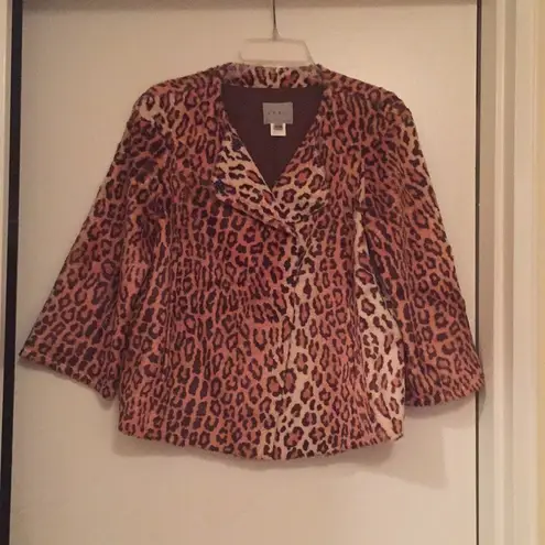 Phillipe ADEC leopard jacket French designer Size 10