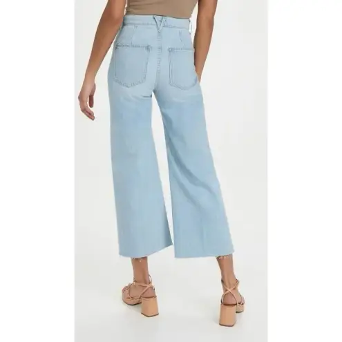 Veronica Beard  Grant Wide-Leg Raw Hem Aire Cropped Jeans Button Fly Flare 29