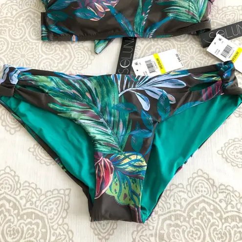 The Moon Soluna Over  Leaf Print Bikini Medium