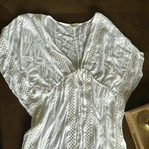 Elan Cover Up with Tie Front, Medium, White, $89